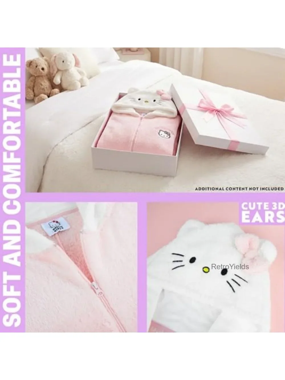 One Piece Fleece Pajamas Jumpsuit with Hood for Girls Teens